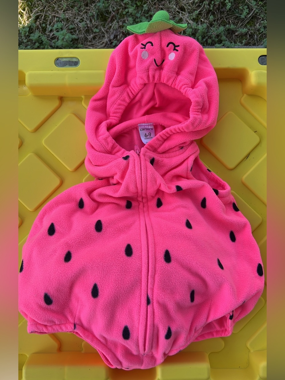 Carter's Bright Pink Watermelon Hooded Fleece Halloween Costume